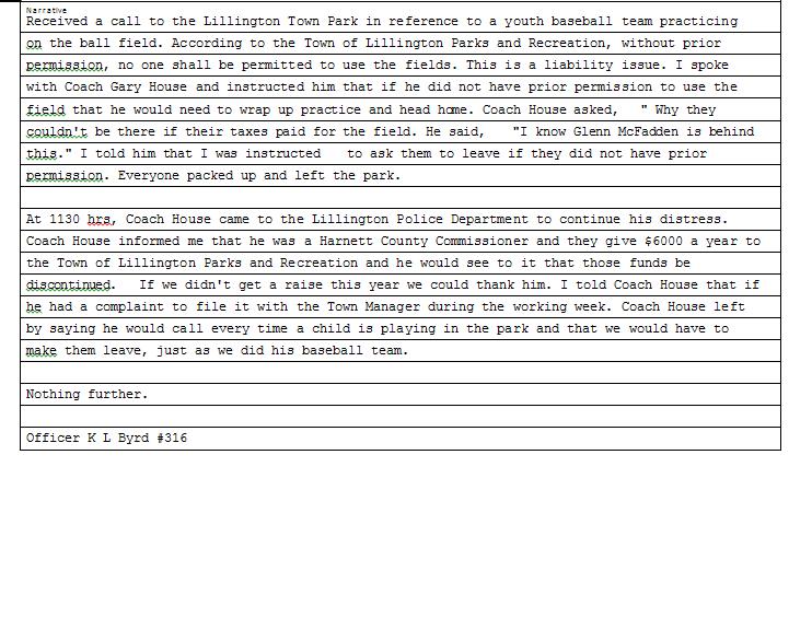 Police report 2