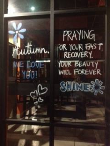 Autumn's friends from HCHS that wore red for her today! 